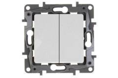 Vyp�na� dvojit� striedav� 6+6 5B 10A/250V biely NILO� LEGRAND