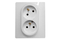 Z�suvka 2x pooto�en� biela NILO� LEGRAND