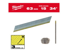 MILWAUKEE Klince nerez 15G 34 63mm G SC3 - 2500ks