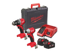 MILWAUKEE M18 2-PC sada bezuhl�kov�ho n�radia (M18 BLPDRC, M18 BLIDRC), s 2xM18B4, M12-18C balen� v BMC, verzia E� M18 BLCPP2A-402C EU