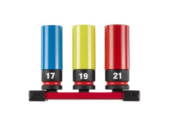 MILWAUKEE 1" SHOCKWAVE� IMPACT sada r�zov�ch priemyseln�ch hlav�c na koles� 3ks