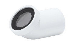 WC pripojovacie koleno d110�130�45� hladk� s gumovou man�etou, do potrubia s tesnen�m, polypropyl�n