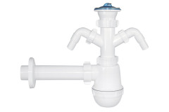 Drezov� sif�n 6/4"�40/200 nerez d70 + 2� pr��kov� pr�pojka AniPlast