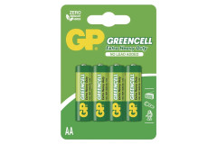 Zinko-chloridov� bat�rie GP Greencell R6 (AA) 4ks