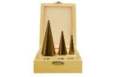 Sada stup�ovit�ch vrt�kov v drevenej kazete 3ks