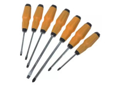 Sada skrutkova�ov 7ks, CrV, pr�klepov�, gumen� rukov�