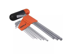 Sada imbusov�ch k���ov CrV 1,5-10mm, 9ks, extra dlh� v plastovom dr�iaku