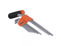 Sada TORX k���ov CrV T10-T50, 9ks, extra dlh�, v plastovom dr�iaku