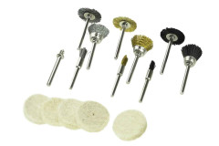 Dr�ten� kefy a le�tiace plsti, s�prava 15ks