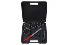 Sada vykru�ovac�ch koruniek v kufri 33-83mm 5ks 8-dielna sada DED1519