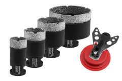 Sada diamantov�ch koruniek 28/35/45/68mm 4ks s vodidlom DED1592SZ03