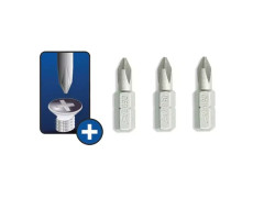Skrutkov� bity Phillips PH1�25mm, 3ks blister