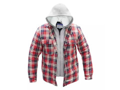 Zateplen� flanelov� mikina s kapuc�ou, ve�kos� L