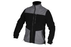 Fleecov� mikina s vlo�kami, 280g/m2, ve�kos� L, �ierna/siv�