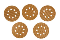 Br�sny okr�hly papier Anti-clogg 125mm, #150, such� zips, sada 5ks