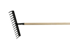 Hrable 16-zub� vystu�en� s drevenou n�sadou, 132cm