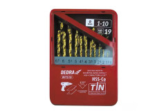 S�prava vrt�kov do kovu 19-dielna HSS + kobalt + TiN, 135�