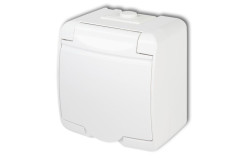 Jednoz�suvka 2P+Z IP54 JUNIOR biela - GHE-1