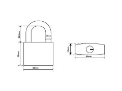 MAGNUM liatinov� visiaci z�mok vystu�en� 60mm GXL