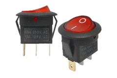 Kol�skov� vyp�na� podsvieten� 2-polohov� �erven� 3pin 12V