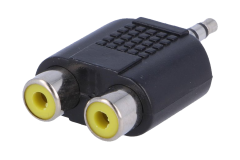 Redukcia JACK 3,5mm vidlica � 2� RCA z�suvka