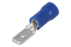 Izolovan� ploch� konektor sam�ek modr� 4,8mm/0,8mm