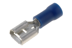 Izolovan� ploch� konektor sami�ka modr� 6,3mm/0,8mm