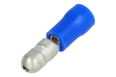 Izolovan� okr�hly konektor sam�ek modr� 5mm