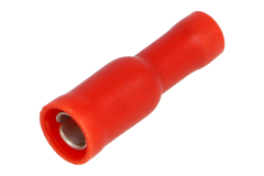 Izolovan� okr�hly konektor sami�ka �erven� 4mm