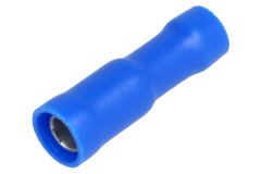 Izolovan� okr�hly konektor sami�ka modr� 4mm