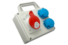 Rozvodnica 32A/400V/5P+2�250V v�vodka TVM-21 2�FU10A dr�iak IP54 - ROSP 3231 D SEZ