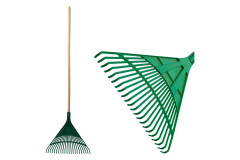 Z�hradn� plastov� hrable 22-zubov� s n�sadou