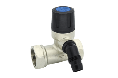 Poistn� ventil 1/2" FF TE-2852 DN15 tlak do 6,7bar s PVC odtokovou r�rkou, na boiler, poniklovan�