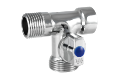 Pr��kov� ventil trojcestn� M1/2"�F1/2"�M3/4", pochr�movan�