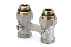 H �r�benie (vekolux) 1/2"M priame s dvomi adapt�rmi 3/4" EK x 1/2"M, rozostup r�r 50mm, poniklovan�