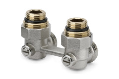 H �r�benie (vekolux) 1/2"M rohov� s dvomi adapt�rmi 3/4" EK x 1/2"M, rozostup r�r 50mm, poniklovan�