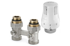 Set radi�torov� H-ventil M1/2" + hlavica + 2� adapt�r 3/4"EK - 1/2"M