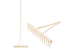 Z�hradn� dreven� hrable 14-zubov� s n�sadou