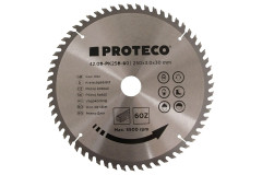 P�lov� kot�� 60-zubov� 250�3,0�30mm + redukcia 30/20mm