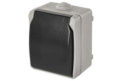 Z�suvka n�stenn� IP54 �edo-�ierna FRENCH