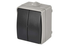 Vyp�na� n�stenn� IP54 �.5, 2-tla�idlov�  �edo-�ierny FRENCH