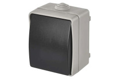 Vyp�na� n�stenn� IP54 tla�idlov� zvon�ek �edo-�ierny FRENCH