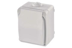 Z�suvka n�stenn� IP54 biela FRENCH