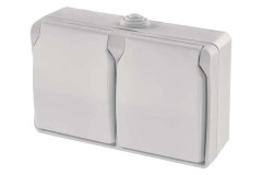 Z�suvka n�stenn� dvojn�sobn� IP44 biela FRENCH