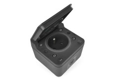 Z�suvka n�stenn� IP55 siv� Cyklone FRENCH