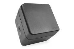 Vyp�na� IP55 tla�idlov� zvon�ek siv� Cyklone FRENCH