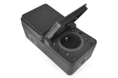 Z�suvka+vyp�na� na stenu IP55 �.6 siv�, oto�n� Cyklone FRENCH