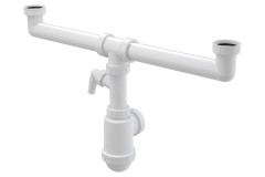 Drezov� sif�n pre dvojdrez s pr�pojkou A448P 50/40�6/4"