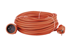 Predl�ovac� k�bel 20 m / 1 z�suvka / oran�ov� / PVC / 230 V / 1,5 mm2