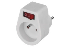 Z�suvka s vyp�na�om biela 250V